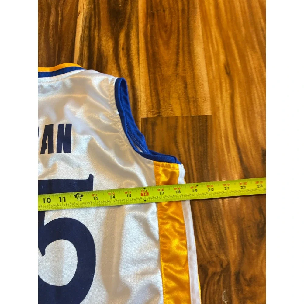 Adidas Golden State Warriors Kevin Durant 35 Jersey White Blue Gold Mens S